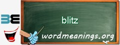 WordMeaning blackboard for blitz
